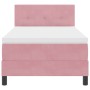 Cama con somier con colchón y LED Rosa 100x200 cm Terciopelo de , Camas y somieres - Ref: Foro24-3342637, Precio: 309,82 €, D...