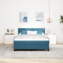 Cama Box Spring con colchón y LED Azul oscuro 140x190 cm de terciopelo de , Camas y somieres - Ref: Foro24-3342654, Precio: 4...