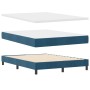 Cama Box Spring con colchón y LED Azul oscuro 140x190 cm de terciopelo de , Camas y somieres - Ref: Foro24-3342654, Precio: 4...