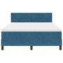 Cama Box Spring con colchón y LED Azul oscuro 140x190 cm de terciopelo de , Camas y somieres - Ref: Foro24-3342654, Precio: 4...
