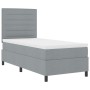 Cama Box Spring con Colchón y Luz LED Gris Claro 100x200 cm Tela de , Camas y somieres - Ref: Foro24-3342767, Precio: 363,82 ...