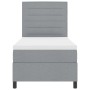 Cama Box Spring con Colchón y Luz LED Gris Claro 100x200 cm Tela de , Camas y somieres - Ref: Foro24-3342767, Precio: 363,82 ...
