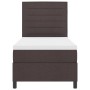 Cama con Base de Resortes con Colchón y LED Marrón Oscuro 100x200 cm Tela de , Camas y somieres - Ref: Foro24-3342770, Precio...