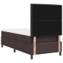 Cama con Base de Resortes con Colchón y LED Marrón Oscuro 100x200 cm Tela de , Camas y somieres - Ref: Foro24-3342770, Precio...