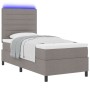 Cama con somier con colchón y LED taupe 100x200 cm tela de , Camas y somieres - Ref: Foro24-3342771, Precio: 390,16 €, Descue...
