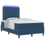 Cama con somier y colchón LED azul 120x200 cm de tela de , Camas y somieres - Ref: Foro24-3342787, Precio: 458,65 €, Descuent...
