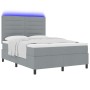 Cama con Somier y Colchón & LED Gris Claro 140x200 cm Tela de , Camas y somieres - Ref: Foro24-3342795, Precio: 500,67 €, Des...
