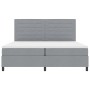 Cama con somier con colchón y luz LED gris 200x200 cm de tela de , Camas y somieres - Ref: Foro24-3342816, Precio: 740,22 €, ...