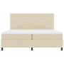 Cama con resortes con colchón y luz LED crema 200x200 cm tela de , Camas y somieres - Ref: Foro24-3342821, Precio: 642,66 €, ...