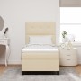 Cama de base de caja con colchón y LED crema 90x200 cm tela de , Camas y somieres - Ref: Foro24-3342842, Precio: 330,27 €, De...