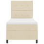 Cama de base de caja con colchón y LED crema 90x200 cm tela de , Camas y somieres - Ref: Foro24-3342842, Precio: 330,27 €, De...