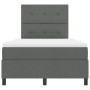 Cama con Box Spring con colchón y luz LED Gris oscuro 120x200 cm Tela de , Camas y somieres - Ref: Foro24-3342859, Precio: 42...