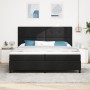 Cama con base de muelles con colchón y LED Negro 200x200 cm Tela de , Camas y somieres - Ref: Foro24-3342895, Precio: 691,35 ...