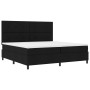 Cama con base de muelles con colchón y LED Negro 200x200 cm Tela de , Camas y somieres - Ref: Foro24-3342895, Precio: 691,35 ...