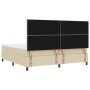 Cama con Box Spring y Colchón LED Crema 200x200 cm Tela de , Camas y somieres - Ref: Foro24-3342898, Precio: 636,15 €, Descue...