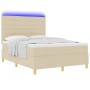 Colchón box spring Crema Tela 140 x 190 cm Colchón Rectangular de , Camas y somieres - Ref: Foro24-3343024, Precio: 509,70 €,...