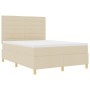 Colchón box spring Crema Tela 140 x 190 cm Colchón Rectangular de , Camas y somieres - Ref: Foro24-3343024, Precio: 509,70 €,...