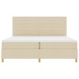 Cama con Somier y Colchón & LED Crema 200x200 cm Tela de , Camas y somieres - Ref: Foro24-3343052, Precio: 644,00 €, Descuent...