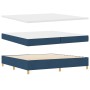 Cama con Somier y Colchón & LED Azul 200x200 cm Tela de , Camas y somieres - Ref: Foro24-3343053, Precio: 696,60 €, Descuento: %