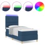 Estructura de Cama con Colchón Azul Tela 90 x 200 cm Cama Azul de , Camas y somieres - Ref: Foro24-3343074, Precio: 368,83 €,...