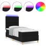 Estructura de Cama con Colchón Negro Tela 90 x 200 cm de , Camas y somieres - Ref: Foro24-3343070, Precio: 328,44 €, Descuent...