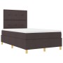Estructura de Cama con Colchón Marrón oscuro Tela 120 x 200 cm de , Camas y somieres - Ref: Foro24-3343092, Precio: 407,23 €,...