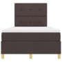 Estructura de Cama con Colchón Marrón oscuro Tela 120 x 200 cm de , Camas y somieres - Ref: Foro24-3343092, Precio: 407,23 €,...