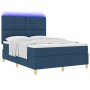 Estructura de Cama con Colchón Azul Tela 140 x 190 cm de , Camas y somieres - Ref: Foro24-3343102, Precio: 523,81 €, Descuent...