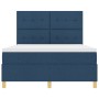 Estructura de Cama con Colchón Azul Tela 140 x 190 cm de , Camas y somieres - Ref: Foro24-3343102, Precio: 523,81 €, Descuent...