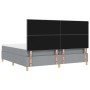 Estructura de Cama con Colchón Gris Claro Tela 200 x 200 cm de , Camas y somieres - Ref: Foro24-3343124, Precio: 678,63 €, De...
