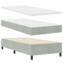 Cama Box Spring con Colchón y Luz LED Gris Claro 90x200 cm Terciopelo de , Camas y somieres - Ref: Foro24-3343286, Precio: 32...