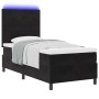 Cama Box Spring con Colchón y LED Negra 90x200 cm de Terciopelo de , Camas y somieres - Ref: Foro24-3343288, Precio: 326,58 €...