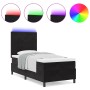 Cama Box Spring con Colchón y LED Negra 90x200 cm de Terciopelo de , Camas y somieres - Ref: Foro24-3343288, Precio: 326,58 €...