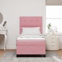 Cama con somier y colchón con LED Rosa 100x200 cm Terciopelo de , Camas y somieres - Ref: Foro24-3343297, Precio: 345,67 €, D...