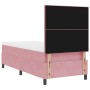 Cama con somier y colchón con LED Rosa 100x200 cm Terciopelo de , Camas y somieres - Ref: Foro24-3343297, Precio: 345,67 €, D...