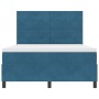 Cama con Box Spring y Colchón & LED Azul Oscuro 160x200 cm de Terciopelo de , Camas y somieres - Ref: Foro24-3343326, Precio:...