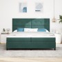 Cama con Somier y Colchón con LED Verde Oscuro 200x200 cm Terciopelo de , Camas y somieres - Ref: Foro24-3343337, Precio: 726...