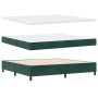 Cama con Somier y Colchón con LED Verde Oscuro 200x200 cm Terciopelo de , Camas y somieres - Ref: Foro24-3343337, Precio: 726...