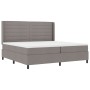 Cama Box Spring con colchón y LED Taupe 200x200 cm Tela de , Camas y somieres - Ref: Foro24-3343466, Precio: 729,12 €, Descue...