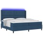 Cama de Box Spring con Colchón y LED Azul 200x200 cm Tela de , Camas y somieres - Ref: Foro24-3343531, Precio: 737,01 €, Desc...