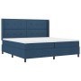 Cama de Box Spring con Colchón y LED Azul 200x200 cm Tela de , Camas y somieres - Ref: Foro24-3343531, Precio: 737,01 €, Desc...