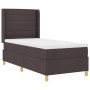 Cama Box Spring con Colchón y LED Marrón Oscuro 90x200 cm Tela de , Camas y somieres - Ref: Foro24-3343612, Precio: 354,89 €,...