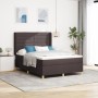 Cama con Somier y Colchón LED Marrón Oscuro 140x200 cm Tela de , Camas y somieres - Ref: Foro24-3343633, Precio: 529,04 €, De...
