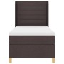 Cama Box Spring con Colchón y LED Marrón Oscuro 90x200 cm Tela de , Camas y somieres - Ref: Foro24-3343612, Precio: 354,89 €,...