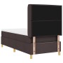 Cama Box Spring con Colchón y LED Marrón Oscuro 90x200 cm Tela de , Camas y somieres - Ref: Foro24-3343612, Precio: 354,89 €,...