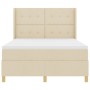 Cama Box Spring con colchón y LED Crema 160x200 cm Tela de , Camas y somieres - Ref: Foro24-3343705, Precio: 616,41 €, Descue...