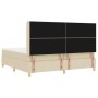 Cama Box Spring con Colchón y LED Crema 200x200 cm Tela de , Camas y somieres - Ref: Foro24-3343719, Precio: 629,94 €, Descue...