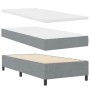 Cama con Box Spring con Colchón y Banco Gris Claro 90x200 cm Tela de , Camas y somieres - Ref: Foro24-3343960, Precio: 378,56...