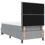 Cama con Box Spring con Colchón y Banco Gris Claro 90x200 cm Tela de , Camas y somieres - Ref: Foro24-3343960, Precio: 378,56...
