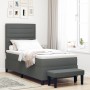 Cama Box Spring con Colchón y Banco Gris Oscuro 90x200 cm Tela de , Camas y somieres - Ref: Foro24-3343961, Precio: 394,00 €,...